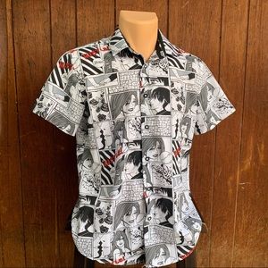 Interaffair Graphic Button Down T-Shirt